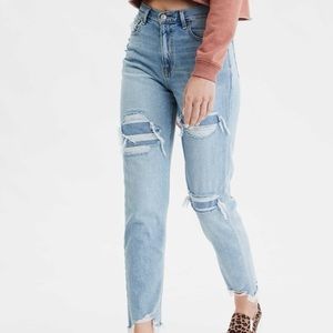 American Eagle Distressed Mom Jeans